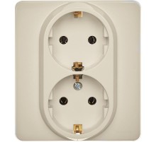 Inspiria Слоновая кость Розетка 2-ая с заземлением С/У 16А с рамкой  673751  Legrand