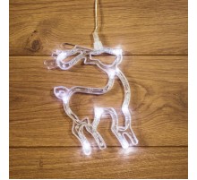 Фигура светодиодная "Олененок" на присоске с подвесом, цвет белый  501-016  NEON-NIGHT