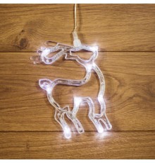 Фигура светодиодная "Олененок" на присоске с подвесом, цвет белый  501-016  NEON-NIGHT