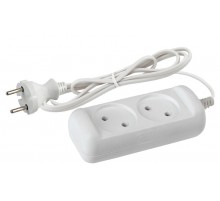 Удлинитель Россия UX-2-1,5m Удлин-ль без заземл, 2x0.75мм2, ШВВП, 2гн, 1,5м  Б0038557  ЭРА