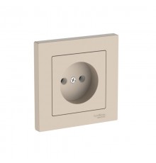 AtlasDesign Песочный Розетка без заземления, 16А, (в сборе с рамкой), быстрозажимные клеммы  ATN001240S  SE