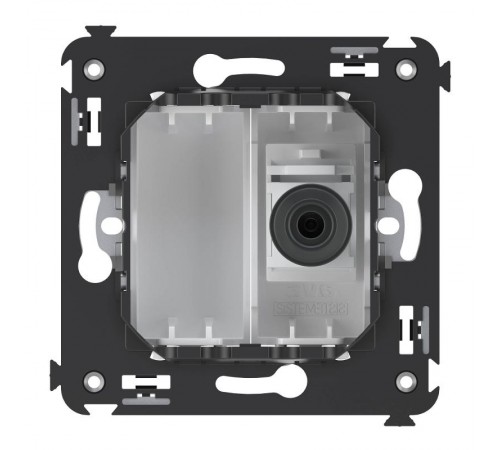 Розетка TV в стену одиночная "Avanti", "Белое облако"  4400503  DKC