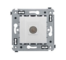 Розетка TV в стену одиночная "Avanti", "Белое облако"  4400503  DKC