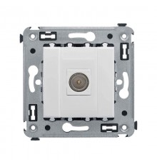 Розетка TV в стену одиночная "Avanti", "Белое облако"  4400503  DKC