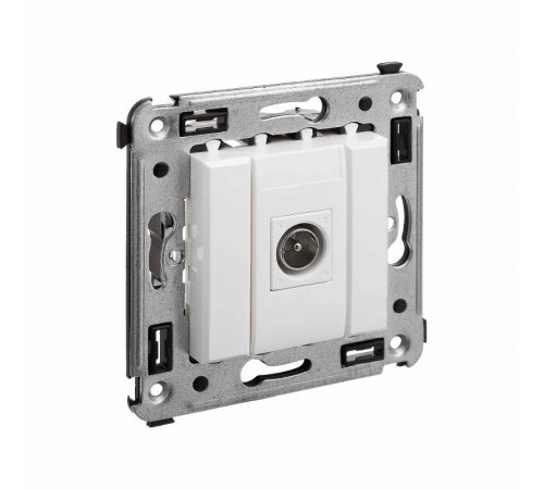 Розетка TV в стену одиночная "Avanti", "Белое облако"  4400503  DKC