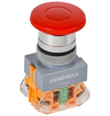 Кнопка D7-MZS "Грибок" d=22мм 1з+1р с фиксацией красная  BBG50-11MZS-3-21-K04-G  GENERICA