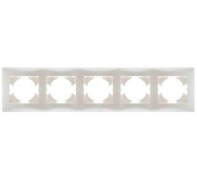 Bravo РАМКА 5-местная, цвет жемчуг  С1050-028  GUSI Electric