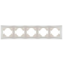 Bravo РАМКА 5-местная, цвет жемчуг  С1050-028  GUSI Electric