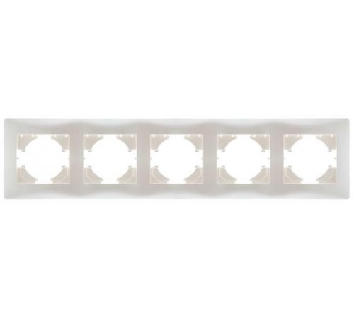 Bravo РАМКА 5-местная, цвет жемчуг  С1050-028  GUSI Electric