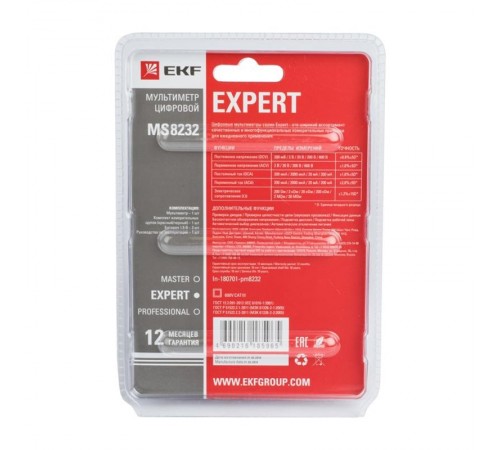 Мультиметр цифровой MS8232 EKF ExpertIn-180701-pm8232EKF