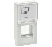 PRIMER Панель лицевая Keystone (1 модуль) белая  PR-KK40D-PLK-0-1-K01  IEK