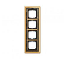 Рамка 4-постовая, серия Династия, Латунь полированная, черная роспись  1754-0-4578   2CKA001754A4578  ABB