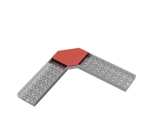 Крышка горизонт. угла 90 гр. 300 мм "ПЛЮС" HD  KGLplus90-300 HD   КМ-профиль