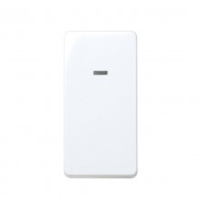 Simon 27 Выключатель однополюсный с контрольной подсветкой, 10А 250В, узкий модуль, S27, белый  27102-64  Simon