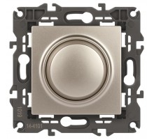 14-4101-04 Светорегулятор поворотно-нажимной, 400ВА 230В, IP20, Эра Elegance, шампань  Б0034342  ЭРА