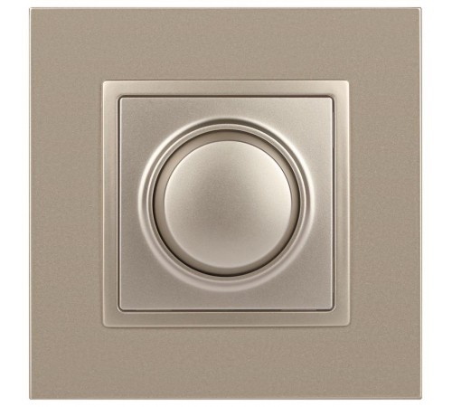 14-4101-04 Светорегулятор поворотно-нажимной, 400ВА 230В, IP20, Эра Elegance, шампань  Б0034342  ЭРА