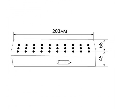 Светильник аварийного освещения аккумуляторный EL15 30 LED DC Li-ION батарея, белый 203*68*45 мм  12896  FERON