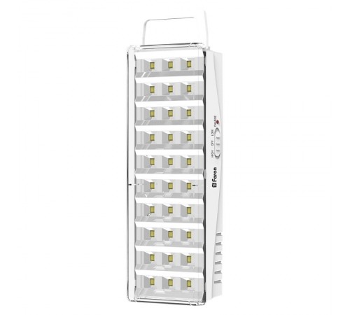 Светильник аварийного освещения аккумуляторный EL15 30 LED DC Li-ION батарея, белый 203*68*45 мм  12896  FERON