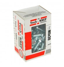 Болт DIN933 с шестигранной головкой оцинк. М5х30 (80 шт) - коробка с ок. Tech-Kr ( 1,641 кг)  105197  Tech-KREP