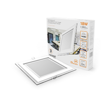 Светильник светодиодный встраиваемый квадратный с декоративным стеклом,200х200х30, O150х150, 18W 3000K, 1390лм  948111118  Gauss