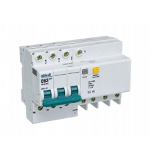 Выключатель автоматический дифференциального тока со встроенной защитой от сверхтоков ДИФ-101 3P+N 63А 30мА AC С  15190DEK  DEKraft