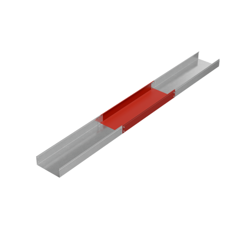 Лоток неперф. 100х300х1,2 L2500 мм "Стандарт ПЛЮС" INOX304  LNEplus100-300-1.2-2500 INOX304  КМ-Профиль