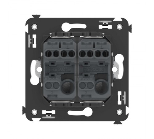 Инвертор двухклавишный в стену, "Avanti", "Закаленная сталь"  4404124  DKC