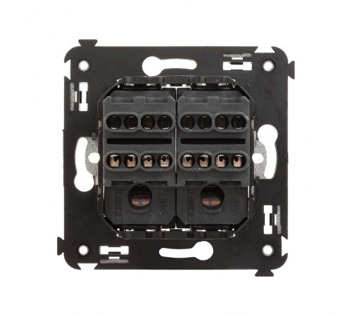 Инвертор двухклавишный в стену, "Avanti", "Закаленная сталь"  4404124  DKC