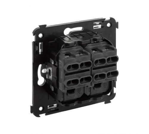 Инвертор двухклавишный в стену, "Avanti", "Закаленная сталь"  4404124  DKC