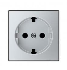 Накладка для розетки SCHUKO с плоской поверхностью, серия SKY, цвет серебристый алюминий2CLA858890A1301 ABB