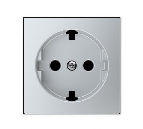 Накладка для розетки SCHUKO с плоской поверхностью, серия SKY, цвет серебристый алюминий2CLA858890A1301 ABB