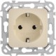 FLITE Розетка с заземлением без шторок быстрозажимные клеммы 16А РС11-1-ФлСл сливочный  FI-R11-16-1-K86  IEK