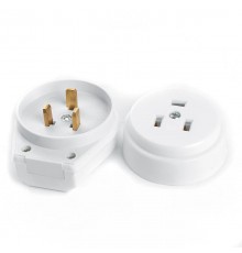 PPG32-52-20 Вилка с розеткой разборные открытой установки для плит с/з, 250В, 32А, белый  39469  STEKKER