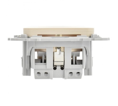 FLITE Розетка с заземлением без шторок быстрозажимные клеммы 16А РС11-1-ФлСл сливочный  FI-R11-16-1-K86  IEK