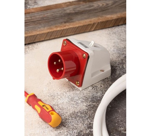 Вилка стационарная 514 3Р+РЕ 16А 380В IP44 EKF PROxima  ps-514-16-380  EKF