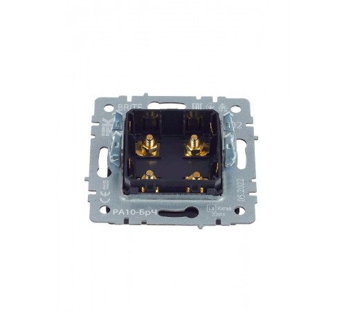 BRITE АудиоРозетка 4-местная РА10-БрЧ черный  BR-S40-K02  IEK