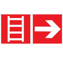 пиктограмма "ЛЕСТНИЦА / СТРЕЛКА" 400х200мм для аварийно-эвакуационного светильника Vault  V5-EM03-60.013.047  VARTON