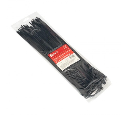 Хомут нейлоновый ЧЕРНЫЙ 4,8х350 (уп./100шт) EKF Simple  plc-cb-4.8x350  EKF