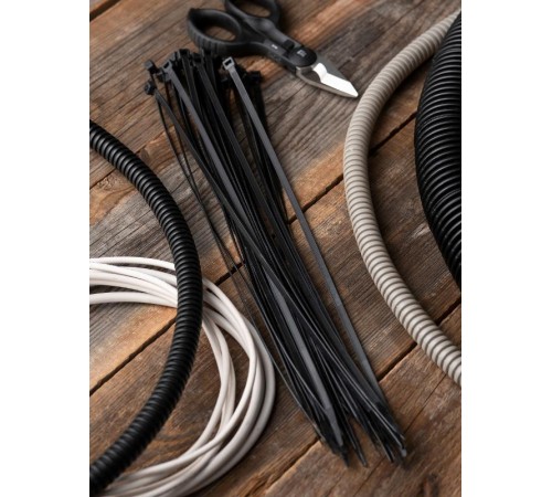 Хомут нейлоновый ЧЕРНЫЙ 4,8х350 (уп./100шт) EKF Simple  plc-cb-4.8x350  EKF