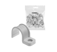 Крепеж-скоба для трубы 32 мм односторонняя для прямого монтажа (20 шт.) серая  SQ0405-6005  TDM