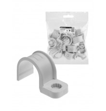 Крепеж-скоба для трубы 32 мм односторонняя для прямого монтажа (20 шт.) серая  SQ0405-6005  TDM