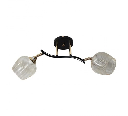 Светильник 11305-2/2 черн.зол (Плафон 8271) НПБ 01-2х60-139 Е27  1005404894  Элетех