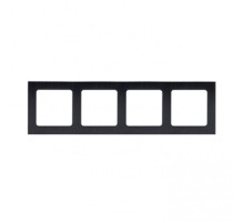 Стокгольм Рамка 4-местная металлическая черная PROxima  EZM-G-305-10  EKF