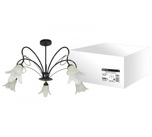 Люстра НСБ 16-01 Лира 5х40Вт ЛН Е14 черный с золотом  SQ0370-0019  TDM