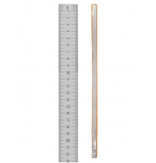 Линейка измерительная металлическая 100 см, нержавеющая сталь, двухсторонняя шкала, "Рубин"  SQ1018-0505  TDM