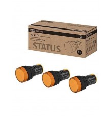 STATUS Лампа сигнальная AD-22DS, LED, d22 мм, 24-440 В AC/DC, желтый  SQ0702-0094  TDM