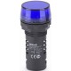 Лампа комм. ADDS 22 мм LED син.220В AC/DC ЛK-22   25122DEK  DEKraft