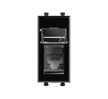 Компьютерная розетка "Черный квадрат" "Avanti" RJ-45 модульная, кат. 6, 1 мод  4402291  DKC