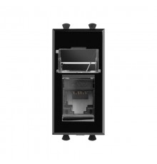 Компьютерная розетка "Черный квадрат" "Avanti" RJ-45 модульная, кат. 6, 1 мод  4402291  DKC