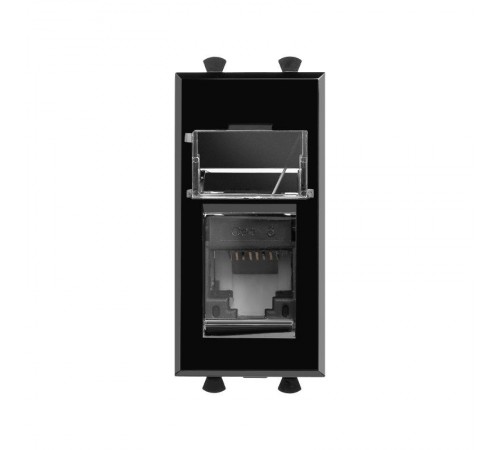 Компьютерная розетка "Черный квадрат" "Avanti" RJ-45 модульная, кат. 6, 1 мод  4402291  DKC